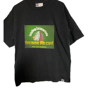 CUSTOM Logo Vinyl Printed White Short Sleeve Graphic T-Shirt Size XL